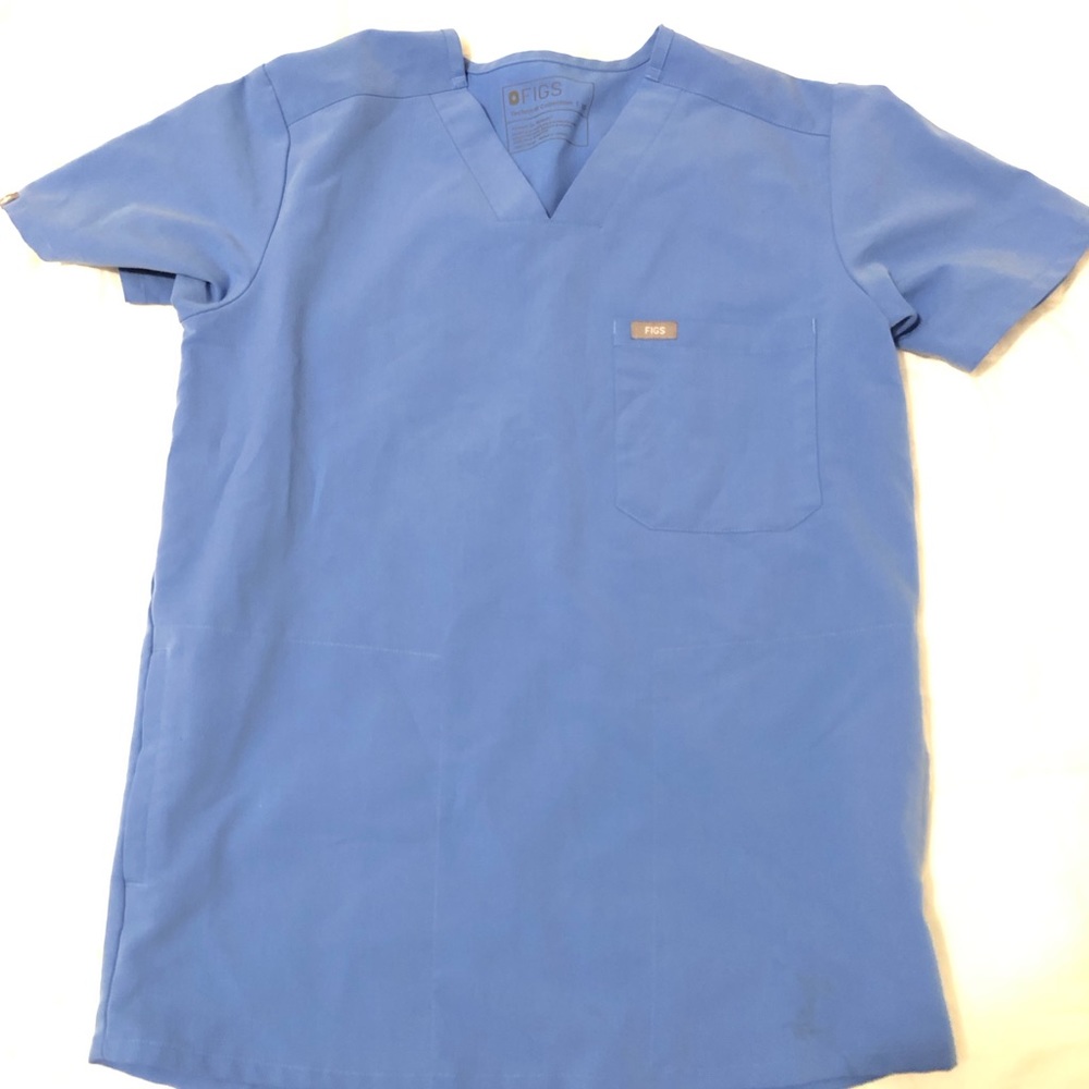 FIGS Ceil Blue Top XS